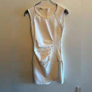 L'AGENCE White Sleeveless Ruched Sheath Dress